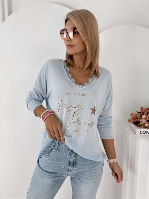 BLUZKA MARLA BŁĘKITNA