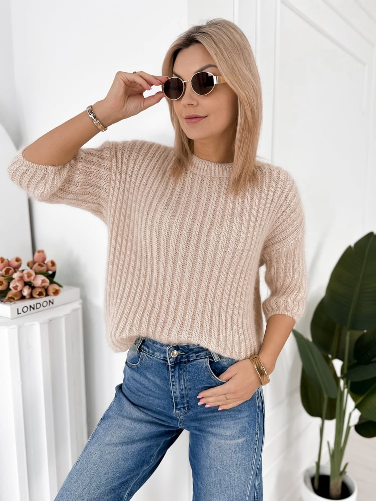 SWETER CHEYENE BEŻOWY