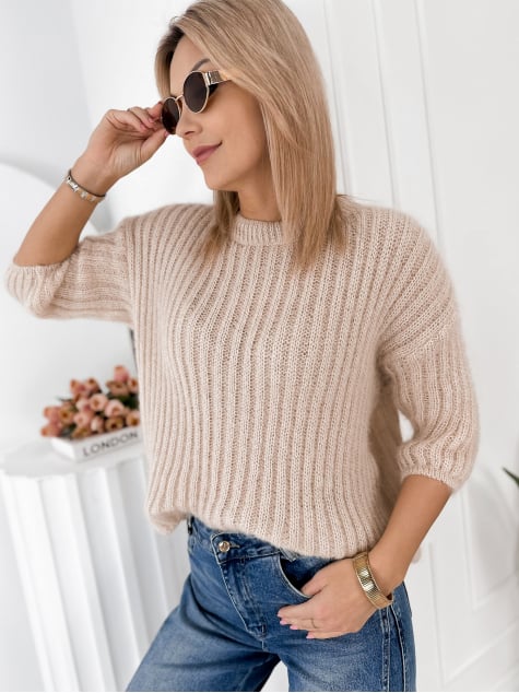 SWETER CHEYENE BEŻOWY