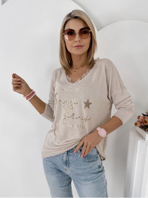 BLUZKA MARLA BEŻOWA