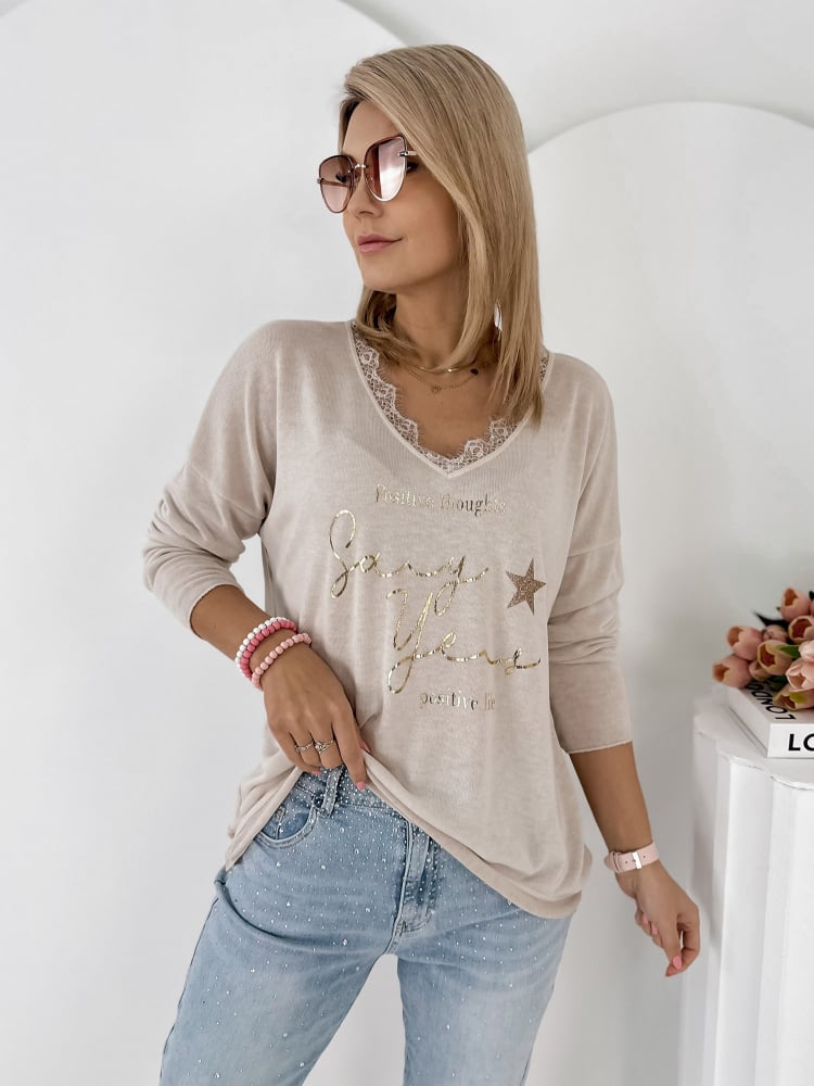 BLUZKA MARLA BEŻOWA