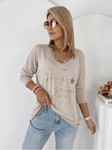 BLUZKA MARLA BEŻOWA