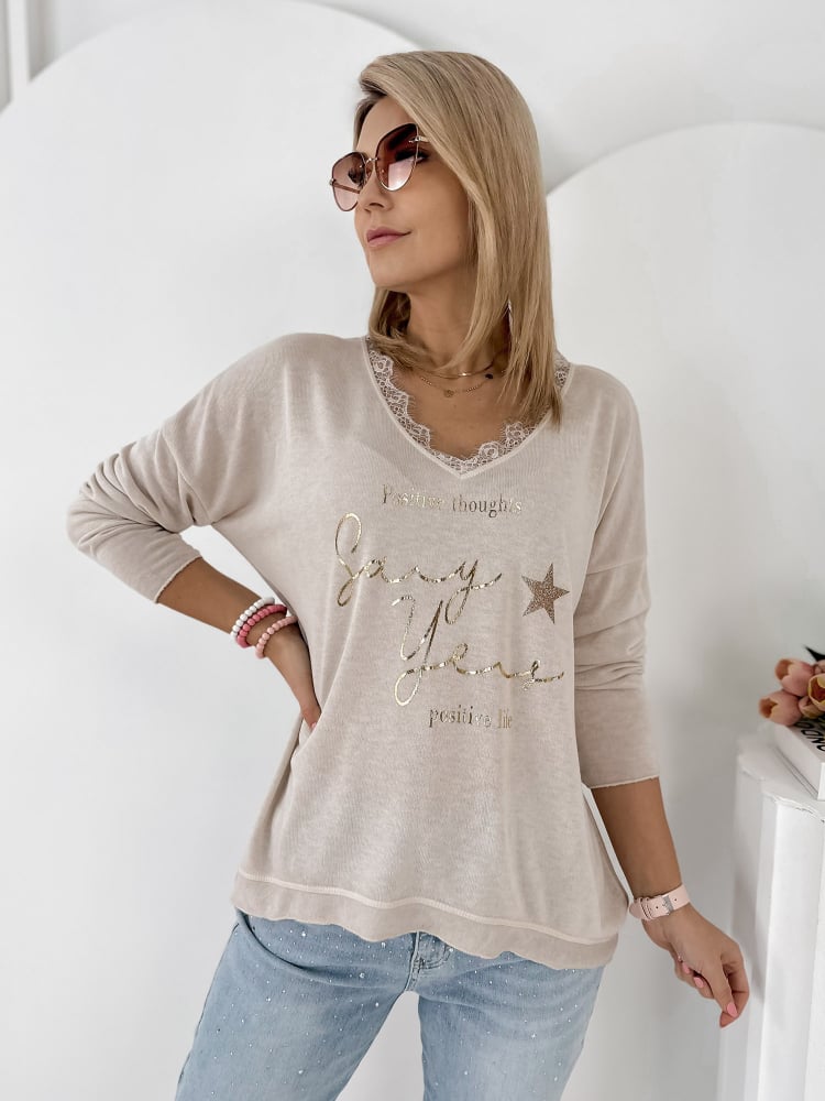 BLUZKA MARLA BEŻOWA