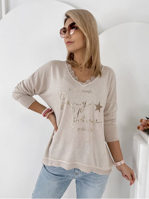 BLUZKA MARLA BEŻOWA