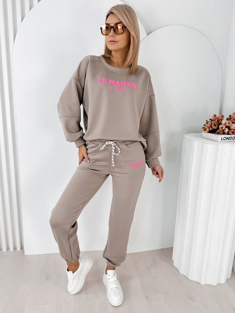 KOMPLET DRESOWY INDIGO CIEMNOBEŻOWY