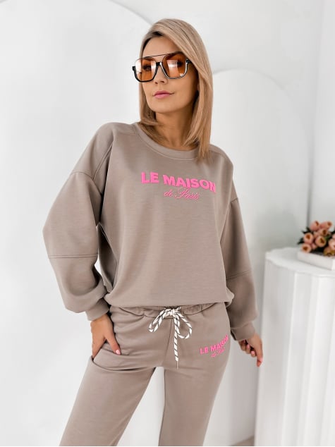 KOMPLET DRESOWY INDIGO CIEMNOBEŻOWY