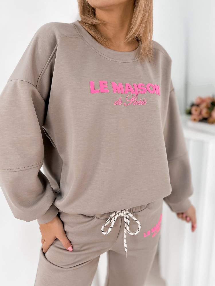 KOMPLET DRESOWY INDIGO CIEMNOBEŻOWY