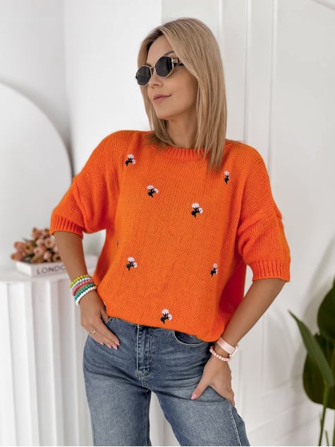 SWETER THELMA POMARAŃCZOWY