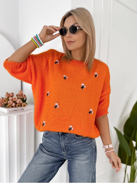 SWETER THELMA POMARAŃCZOWY