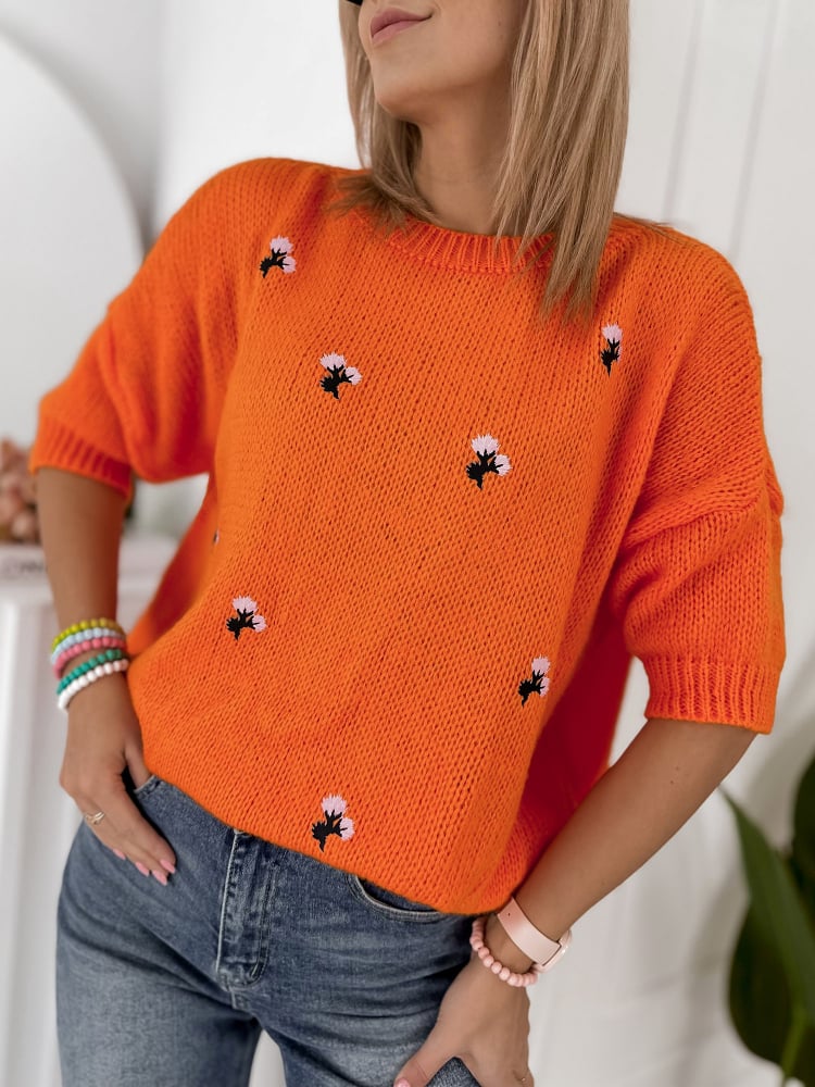 SWETER THELMA POMARAŃCZOWY