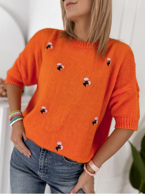 SWETER THELMA POMARAŃCZOWY