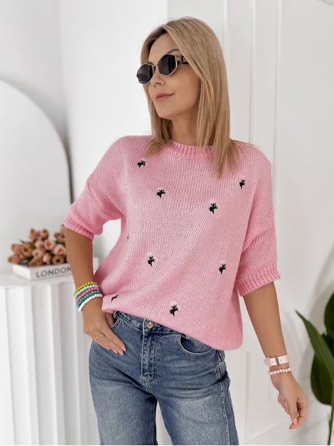 SWETER THELMA JASNORÓŻOWY