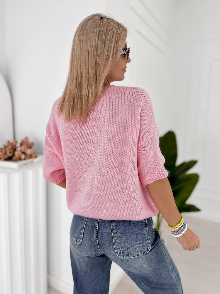 SWETER THELMA JASNORÓŻOWY