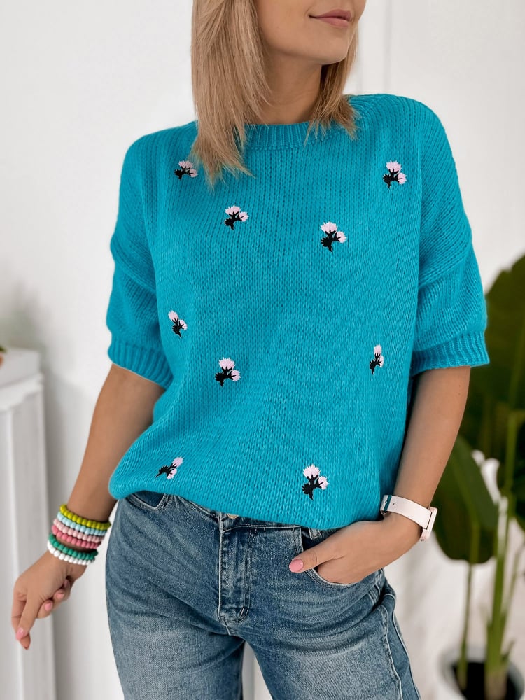 SWETER THELMA NIEBIESKI