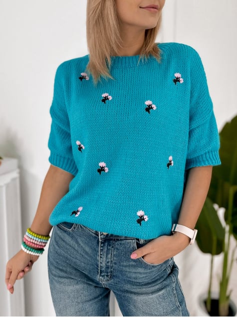 SWETER THELMA NIEBIESKI