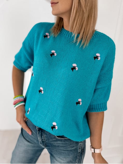 SWETER THELMA NIEBIESKI