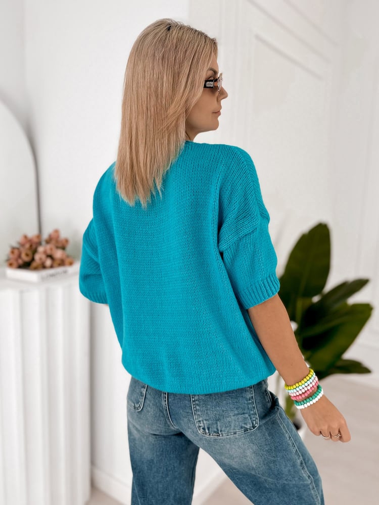 SWETER THELMA NIEBIESKI