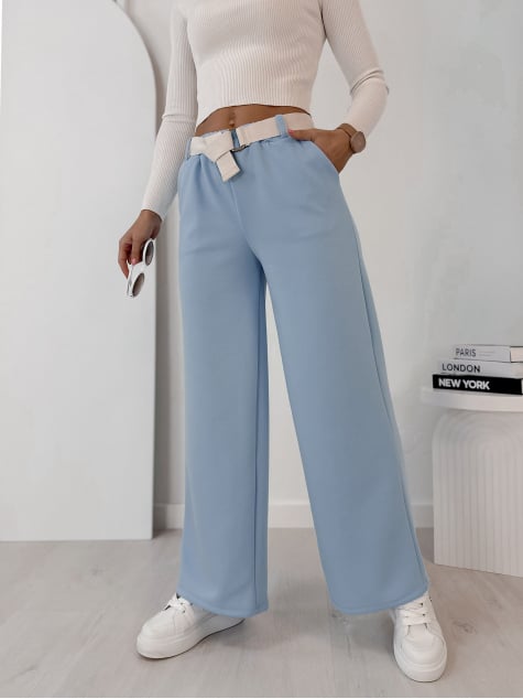 SPODNIE ROWAN BŁĘKITNE