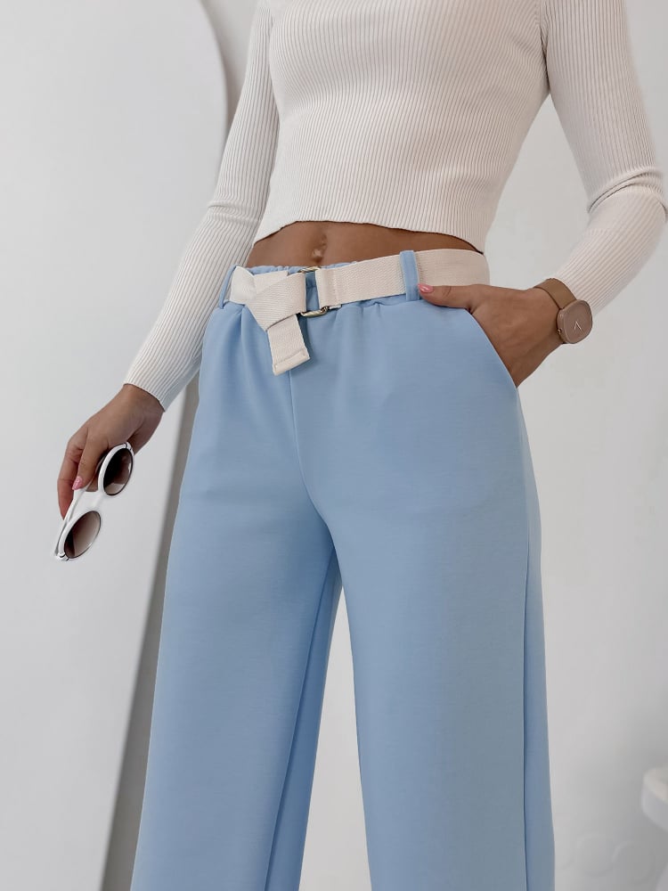 SPODNIE ROWAN BŁĘKITNE