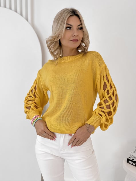 SWETER ARDEN ŻÓŁTY