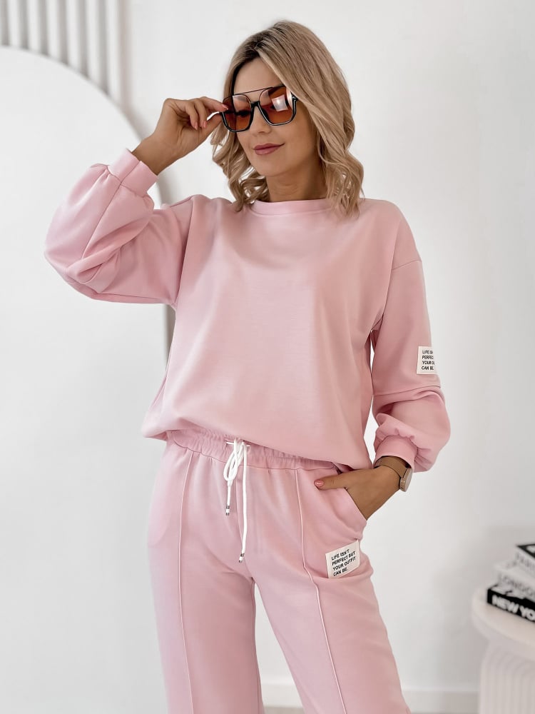 KOMPLET DRESOWY CORTEZ PUDROWY RÓŻ