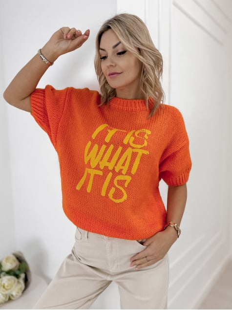 SWETER FREMONT POMARAŃCZOWY