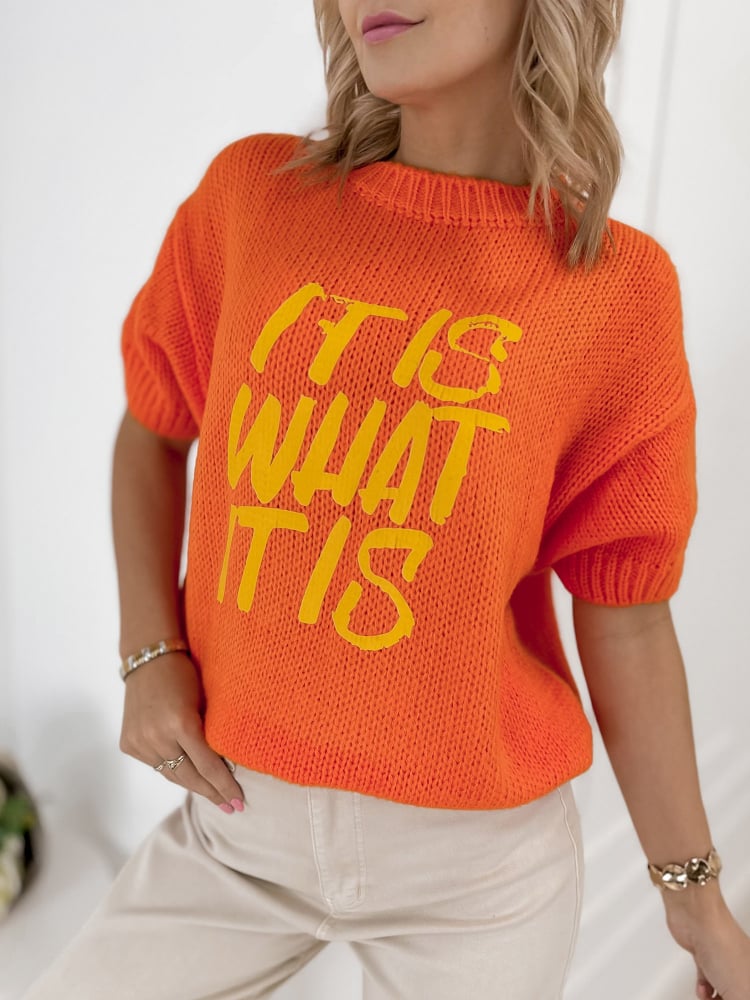 SWETER FREMONT POMARAŃCZOWY