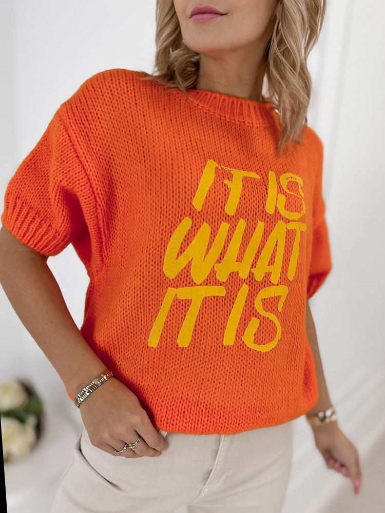 SWETER FREMONT POMARAŃCZOWY