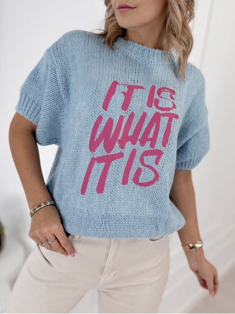 SWETER FREMONT BŁĘKITNY