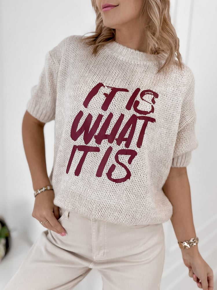 SWETER FREMONT BEŻOWY