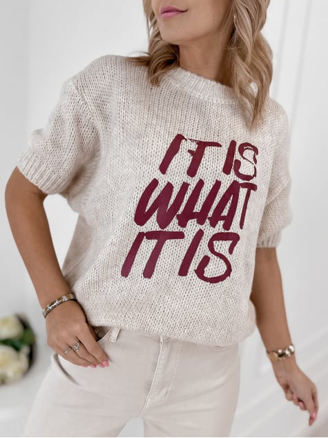 SWETER FREMONT BEŻOWY