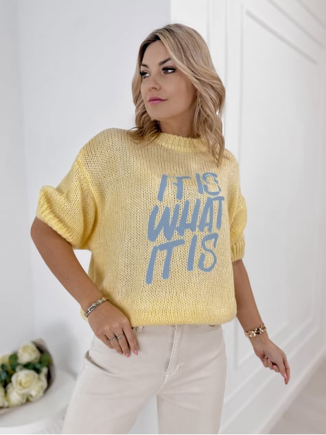 SWETER FREMONT ŻÓŁTY