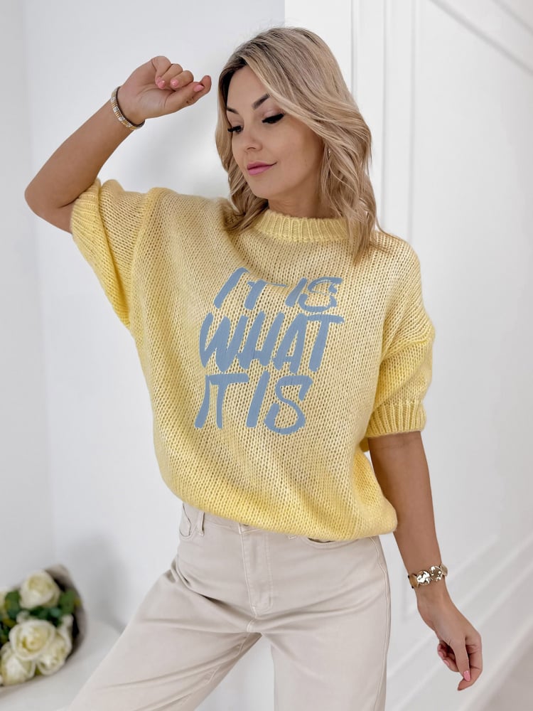 SWETER FREMONT ŻÓŁTY