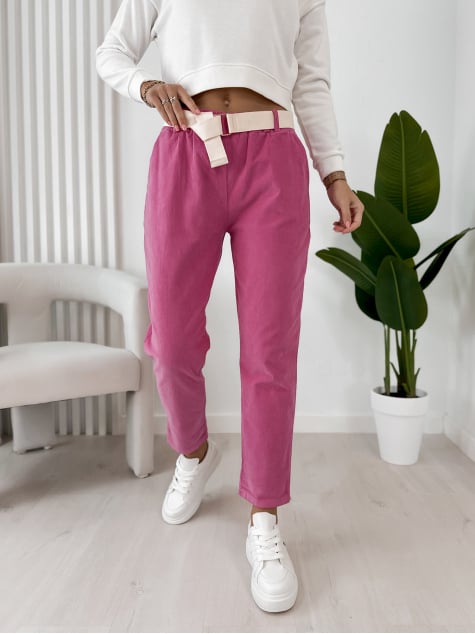 SPODNIE  SZTRUKSOWE ADDISON RÓŻOWE