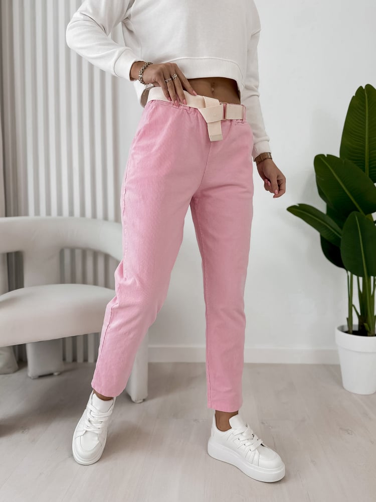 SPODNIE ADDISON JASNORÓŻOWE