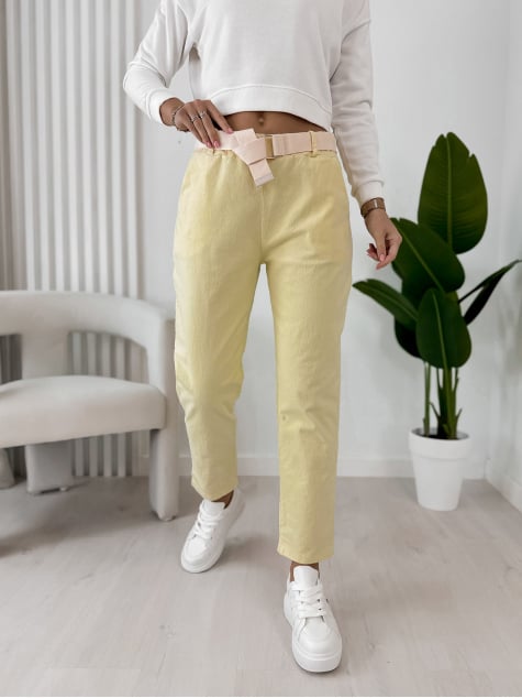 SPODNIE ADDISON ŻÓŁTE