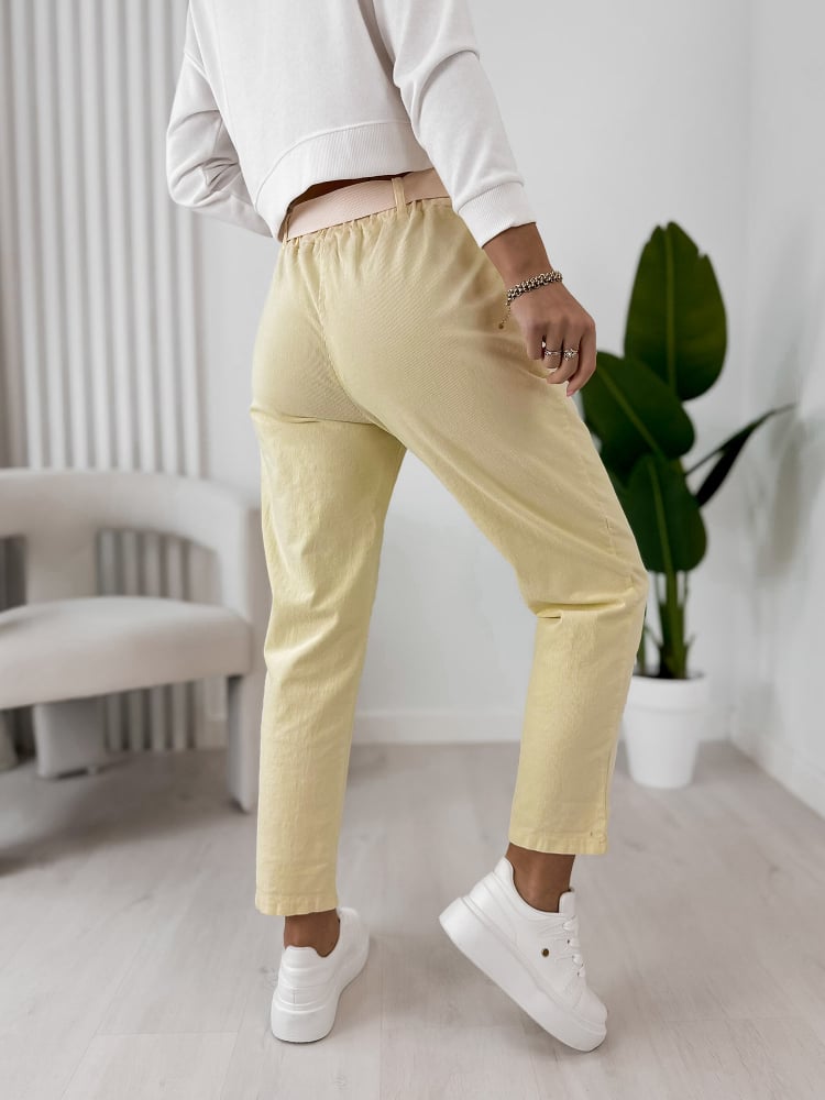 SPODNIE ADDISON ŻÓŁTE