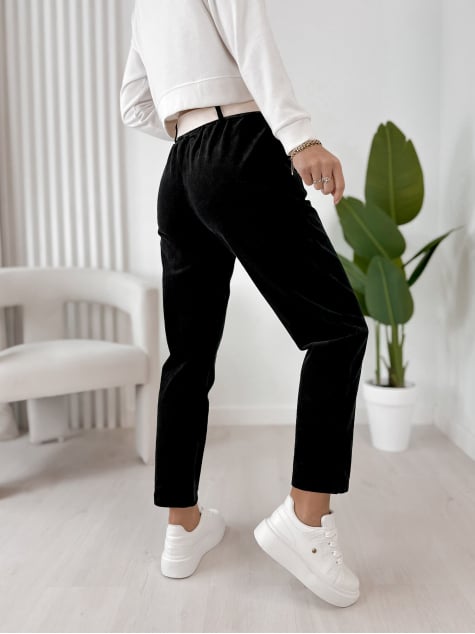 SPODNIE SZTRUKSOWE ADDISON CZARNE