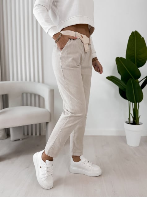 SPODNIE ADDISON BEŻOWE