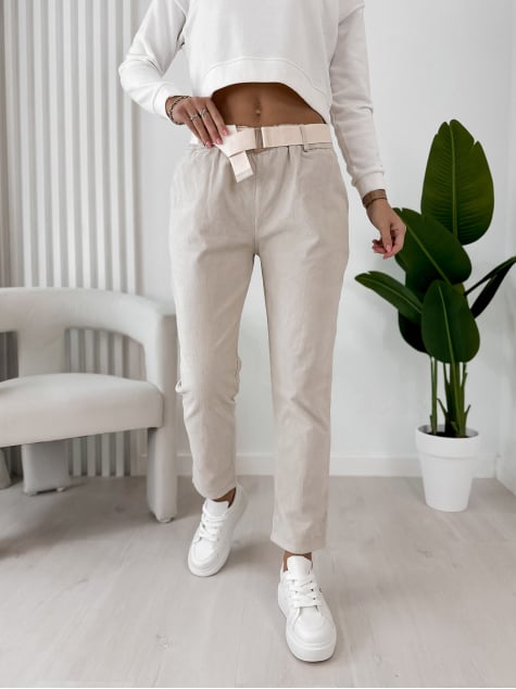 SPODNIE ADDISON BEŻOWE