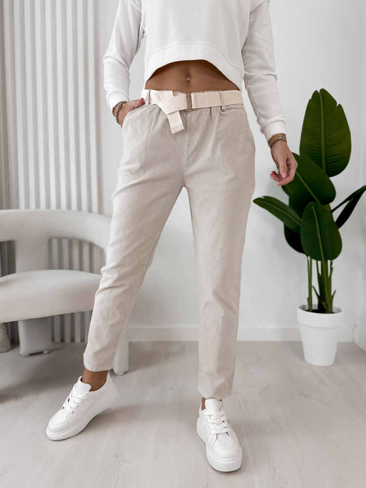 SPODNIE ADDISON BEŻOWE