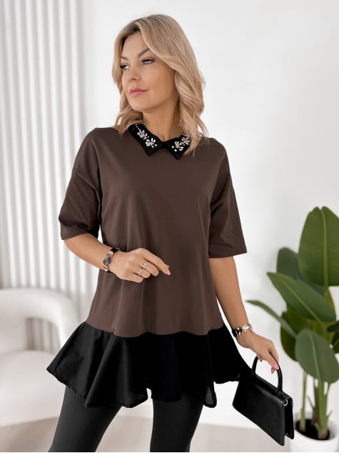 BLUZKA JACKSON CIEMNOBRĄZOWA