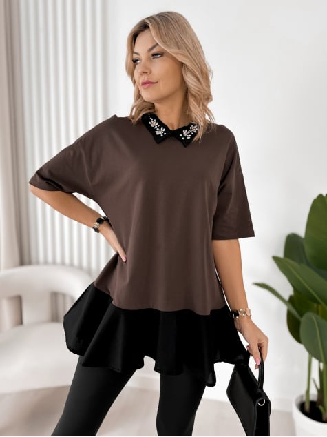 BLUZKA JACKSON CIEMNOBRĄZOWA