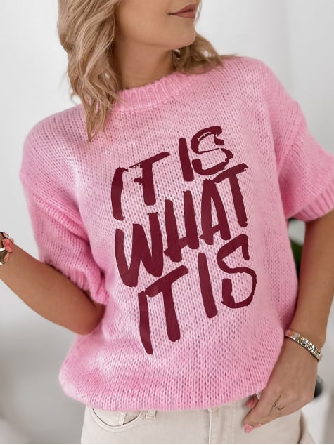 SWETER FREMONT PUDROWY RÓŻ