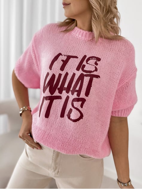 SWETER FREMONT PUDROWY RÓŻ