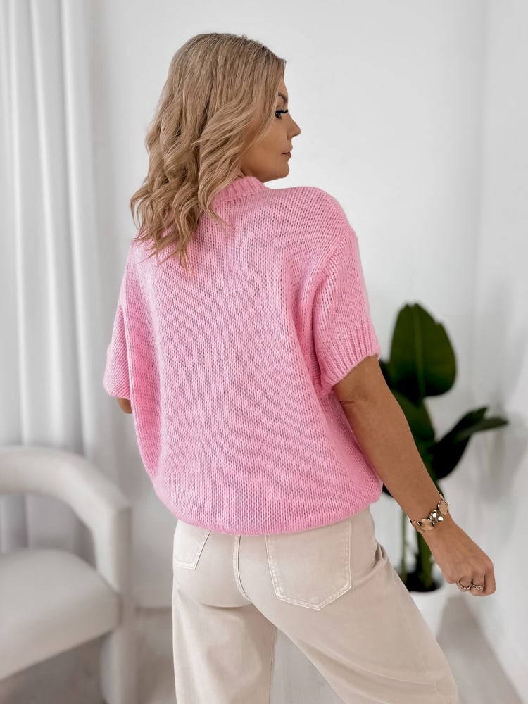 SWETER FREMONT PUDROWY RÓŻ