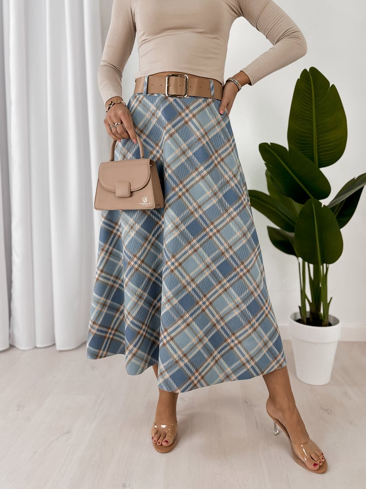 SPÓDNICA ETHNE BŁĘKITNA