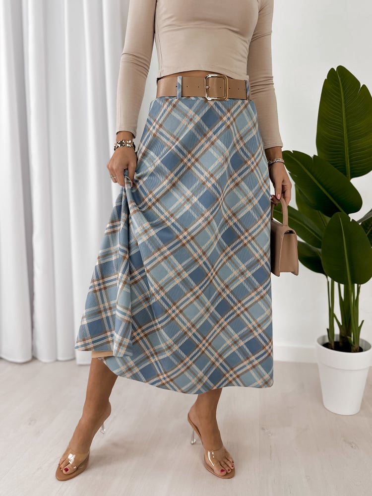 SPÓDNICA ETHNE BŁĘKITNA