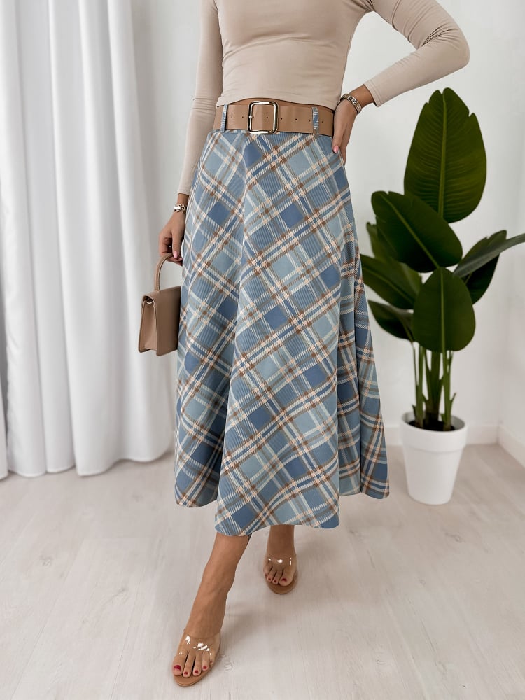 SPÓDNICA ETHNE BŁĘKITNA