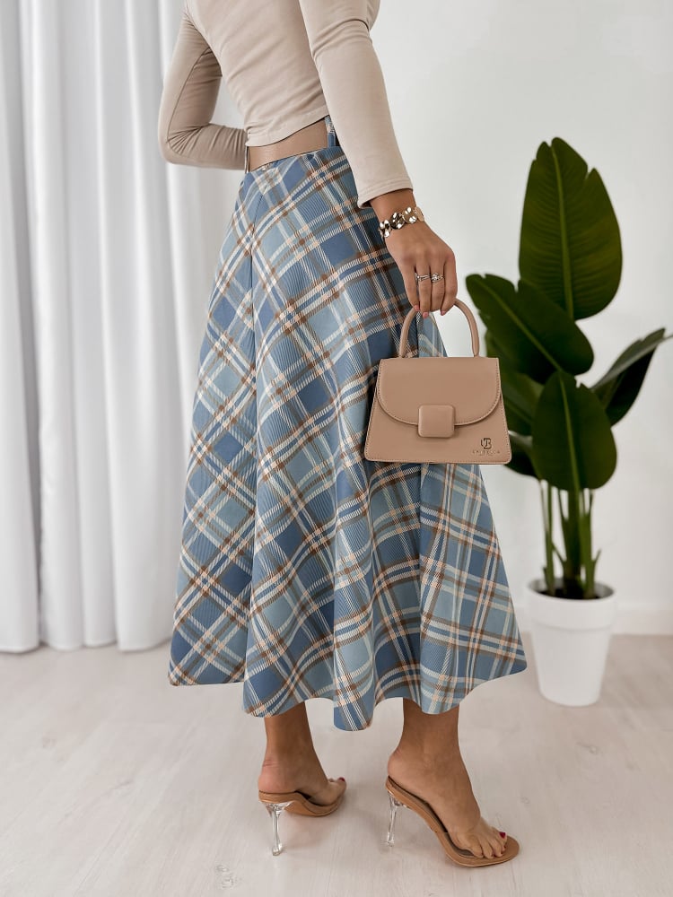 SPÓDNICA ETHNE BŁĘKITNA